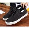 Spring Autumn Mens Cloth Footwear Breathable Flat Mens Canvas Shoes Fashion Cool Young Man Street Shoes Black White