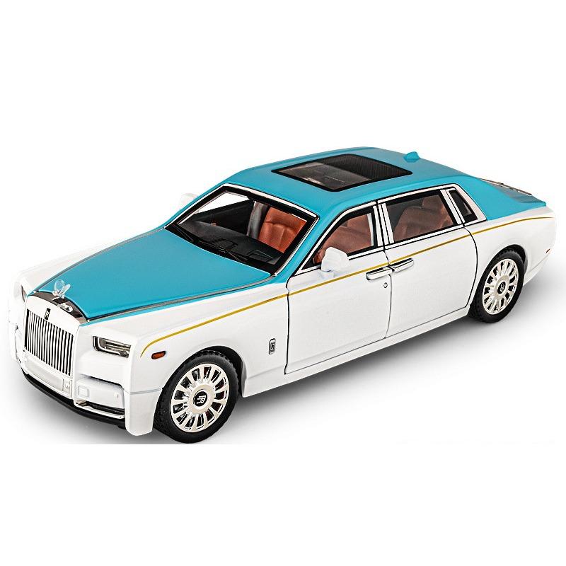 1/18 Rolls-Royce Phantom Model Car, Zinc Alloy Pull Back Toy Diecast Car with Sound and Light, Realistic Modeling Model Toy111