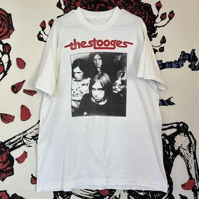 Белая футболка рок-группы The Stooges Унисекс футболка Все размеры от S до 5XL 2F34