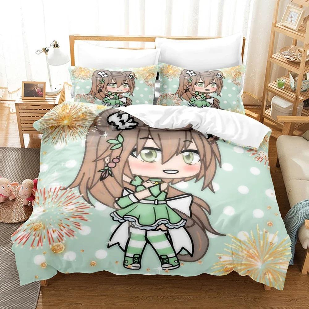 3D аниме Gacha Girl комплекты постельного белья пододеяльник с наволочкой Twin Full Queen King постельное белье постельное белье для домашнего текстиля