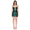 Women's Design Hollowed-out Halter Dress Sweet and Spicy Style Brooch Sequin Wrap Hip Dress
