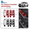 Реальная мягкая наклейка-молдинг из углеродного волокна LHD RHD для Subaru Forester 2024 Кнопка подъема стекла автомобиля Интерьер