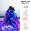 1PC Custom Name Galactic Dragon Fantasy Flannel blankets Patterns Throw Blanket All-Season Soft Gift for Couch, Bed, Camping gifts