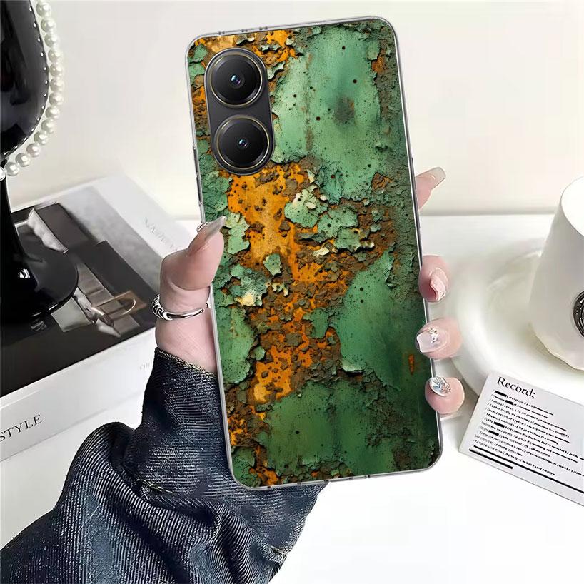 Vintage Industrial Style Rusty Pattern Soft Phone Case For Xiaomi Redmi 15C 15 13C 13 Poco X5 X6 X7 F7 Ultra M7 12C 12 10 10C 9C
