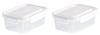 Контейнер Asvel Unix Tight Lock Storage Большой Прямоугольный 3322, Контейнер, 2 шт., Белый,