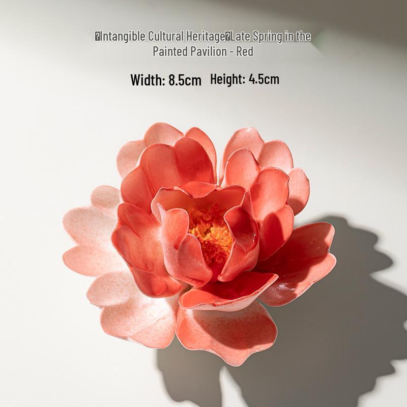 Керамический держатель для благовоний в виде цветка ручной работы Xichun - Орнамент в стиле Дзен