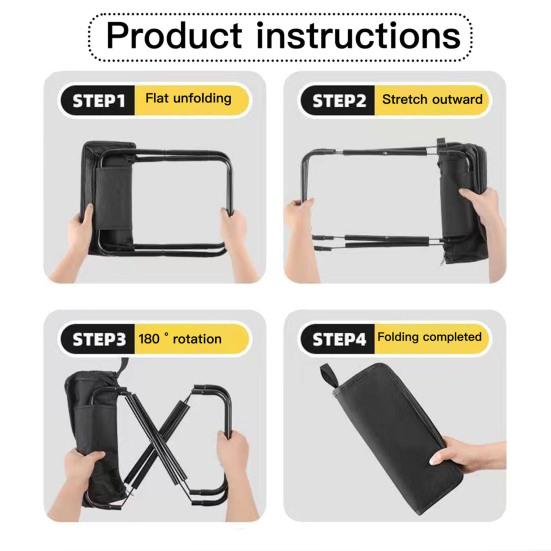 Уличный складной табурет с сумкой для переноски, легкий, портативный, прочный, для кемпинга и пешего туризма
