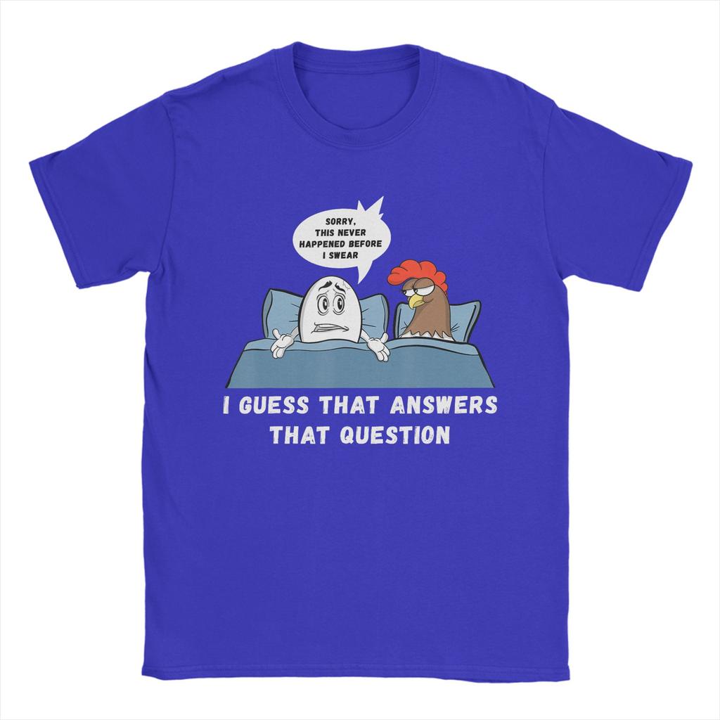 Harajuku T Shirt Summer Which Came First Chicken Or Egg Joke Funny Adult Humor Hippie TShirts Cotton Tshirt for Mens Y2K Tees