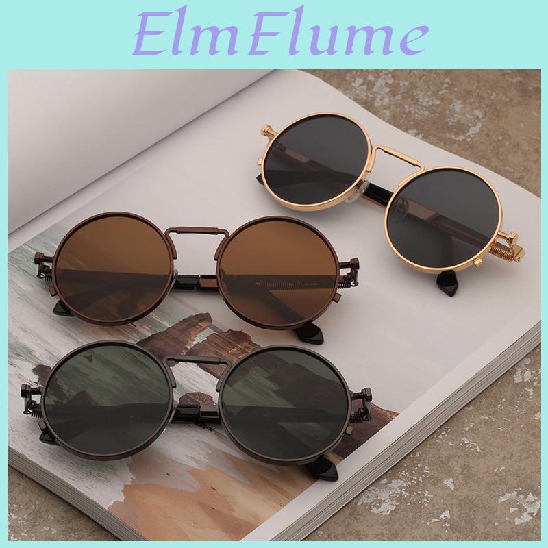 Vintage Style Men Punk Sunglasses Retro Round Metal Frame Women Sun Glasses Fashion Eyewear Gafas Sol Mujer Uv400