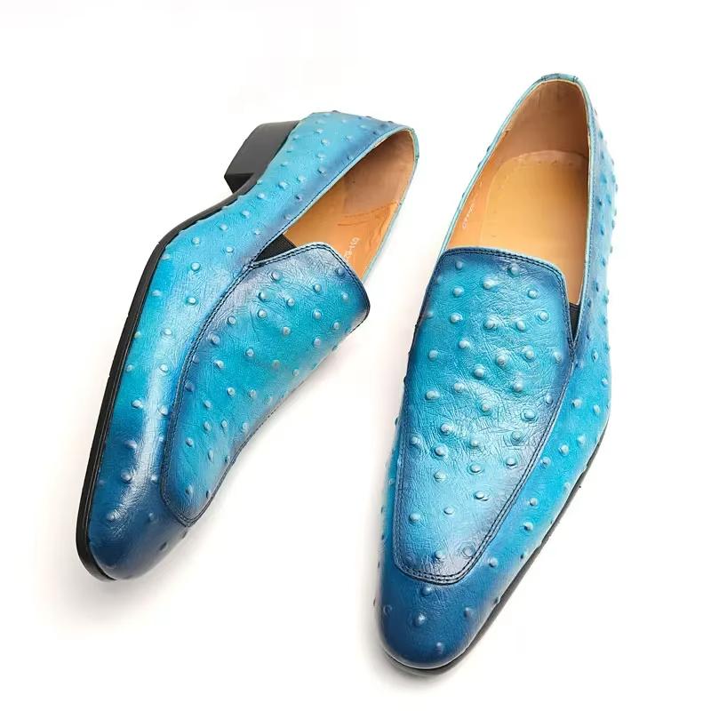 Мода Мода Синие Лоферы для Мужчин Новый Дизайн Слипоны Мужская Классическая Обувь Премиальная Кожа Повседневная Носка Повседневная Удобная Обувь для Вечеринок