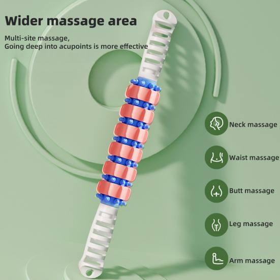 Бытовая массажная палочка для тела с нескользящей конструкцией, портативный эргономичный роликовый массажер для снятия мышечного напряжения и целлюлита