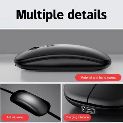 Портативная беспроводная мышь с поддержкой Bluetooth 2,4 ГГц, двумя режимами работы, беспроводная мышь для компьютера, ПК, планшетов Xiaomi, ноутбуков и MacBook.