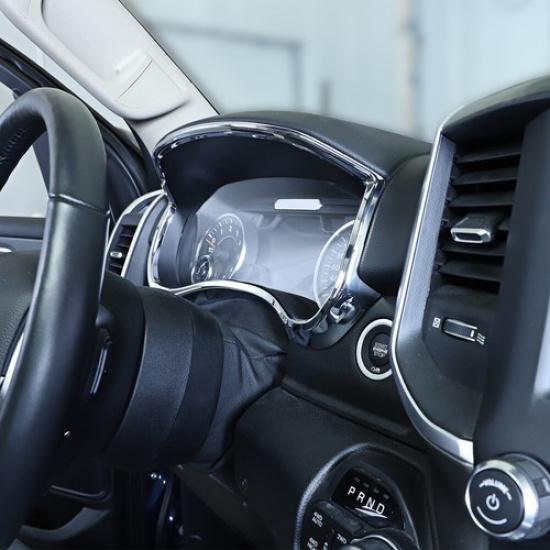 Dashboard Meter Frame Cover Trim Decoration For Dodge Ram 1500 2018- Chrome