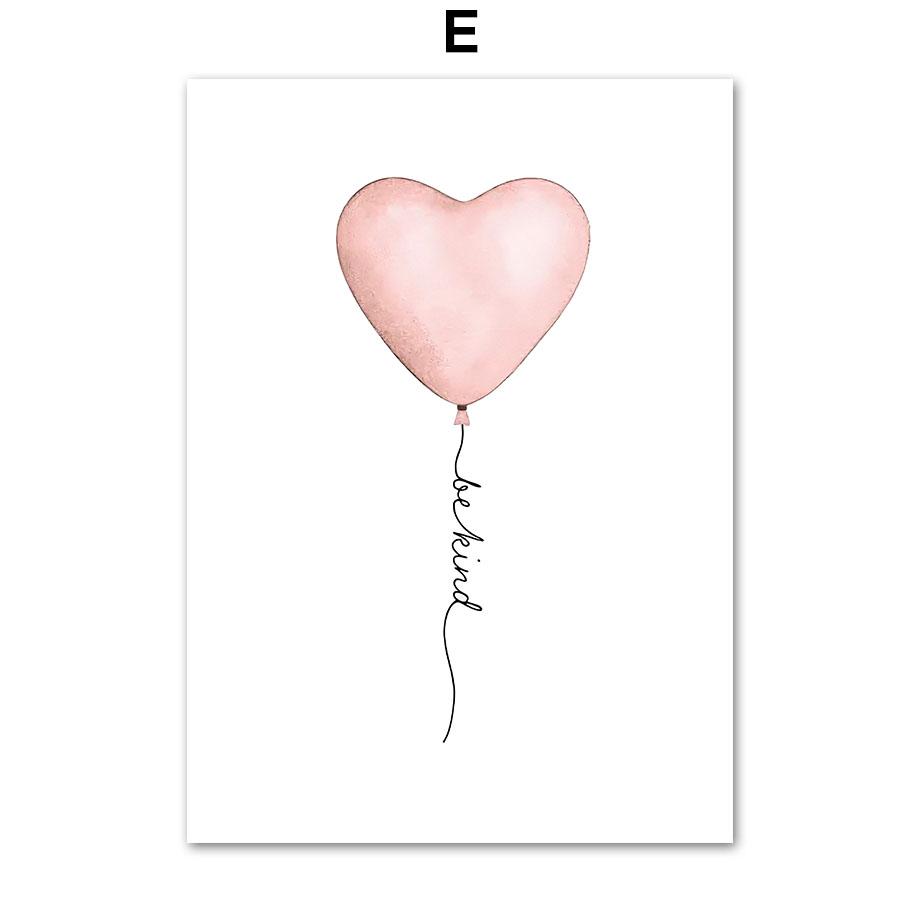 Elephant Penguin Bunny Bear Balloon Moon Stars Nordic Wall Art Canvas Painting Posters And Prints Wall Pictures Kids Room Decor