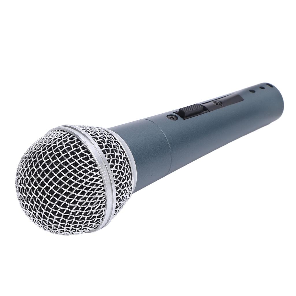 Wired Dynamic Microphone Moving Coil Dynamic Cardioid Handheld Microphone Set for Active Speakers Mixers Amplifiers Cyan