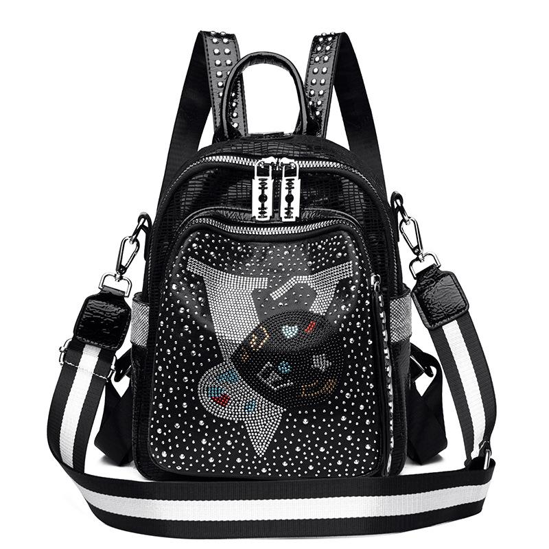 Women's New Style Fashionable Versatile Personalized High-end and Fashionable Large Capacity Dual-purpose Backpack