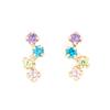 ESTELLE [Official] Women's Earrings, 10K Yellow Gold with Cubic Zirconia, 0231-0715-0029-0000