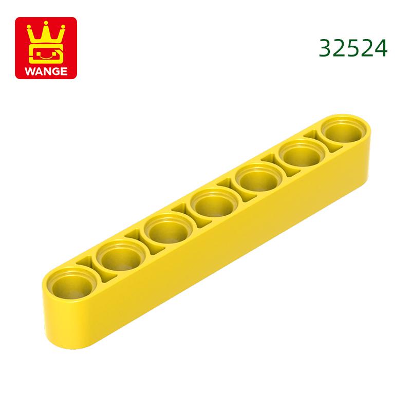 Нетоксичный Wang55 шт./лот Подъемный рычаг Толстый 1 x 7 Набор блоков Moc Цветные аксессуары Совместимый с 32524 Кирпич DIY Детская игрушка Детали для сборки
