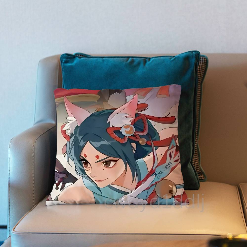 OOverwatch Kiriko Cushion Cover Pillow Cover Decor Pillowcase Printed Cushion Case For Couch