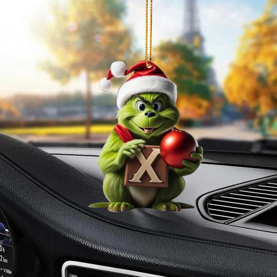 Подвеска в виде рождественской елки с ремешком, легко подвешивается, дизайн эльфа, 26 стилей с буквами