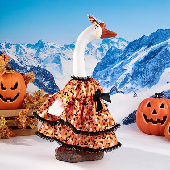 Наряд для гуся для 23-дюймовой цементной пластиковой статуи гуся, одежда и аксессуары для гуся на Хэллоуин для декора улицы, патио, двора, газона