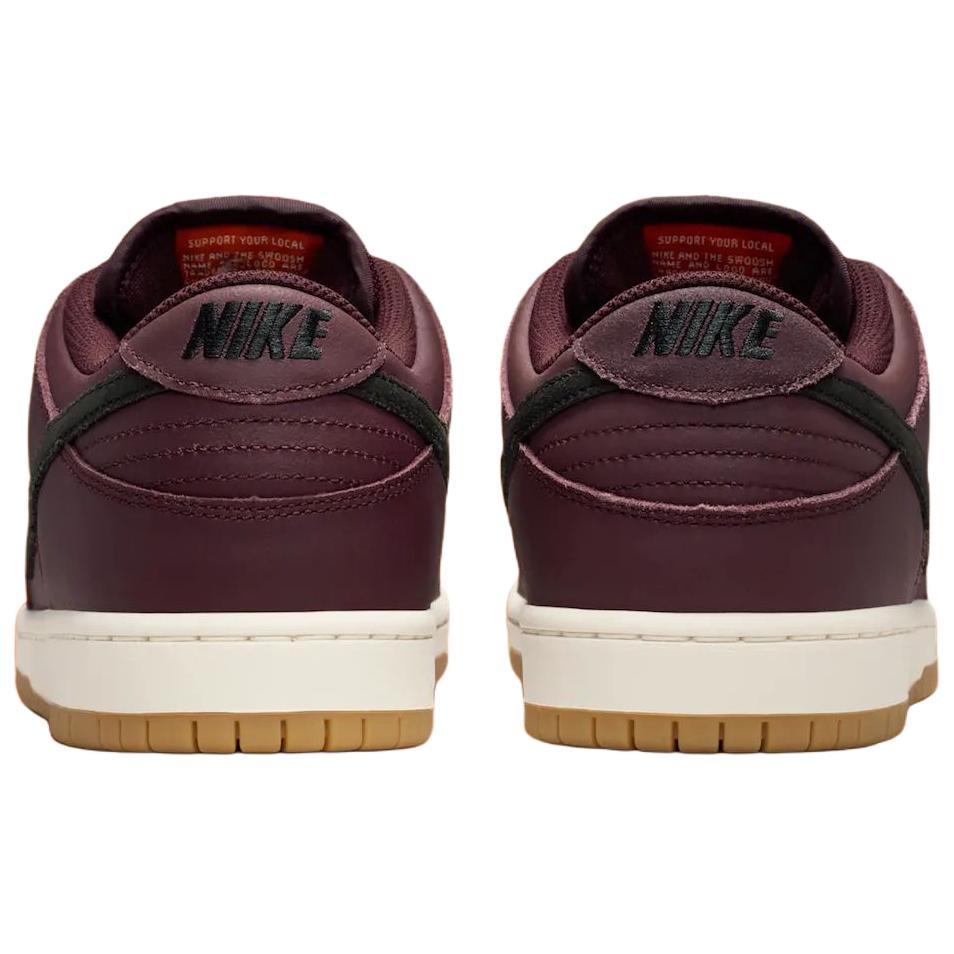 Nike Кроссовки унисекс SB Dunk Low Pro Burgundy Crush Красный Черный-Мистический-Финиковый-Парусный-Жевательная резинка-Светло-коричневый-Безопасный оранжевый IO2304-600