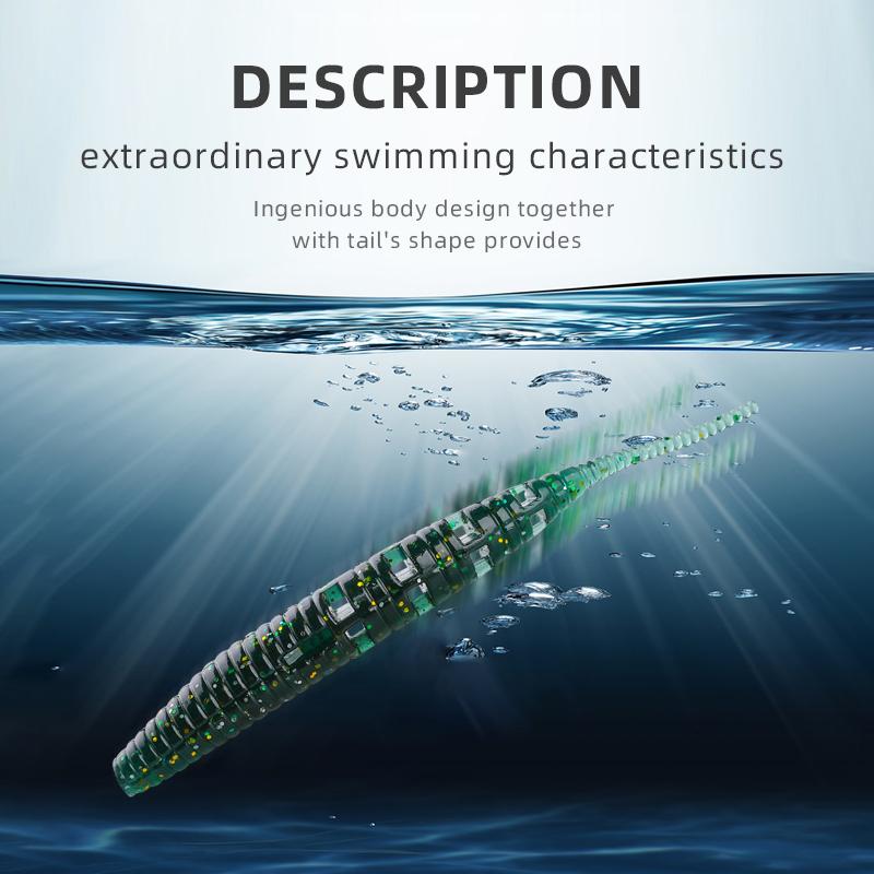 BEARKING Fishing Lure 90mm 2.5g 10pcs / Bag Soft Baits Fishing Wobbler Bass Bait Artificial Fishing Soft Lure Tacke