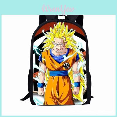 Школьный рюкзак для мальчиков с изображением персонажей Dragon Ball, изготовленный из дышащей ткани Оксфорд и обладающий большой вместимостью.