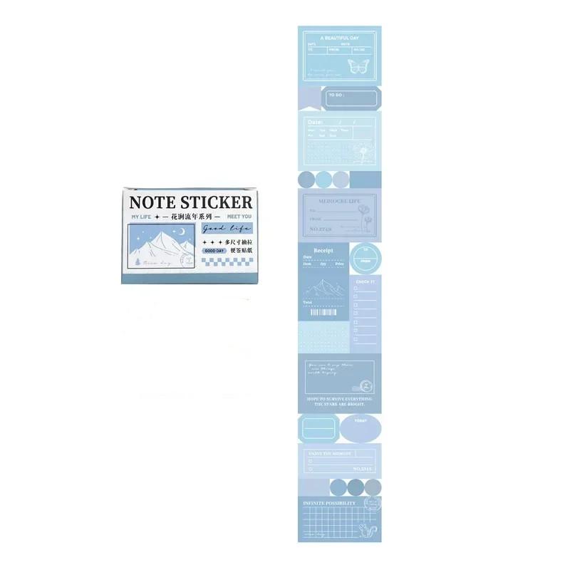 Pull Out Style Washi Tape Retro American Style Decorative Scrapbook Sticker Asethetic Study Sticky Note Cute Stationery Sticker