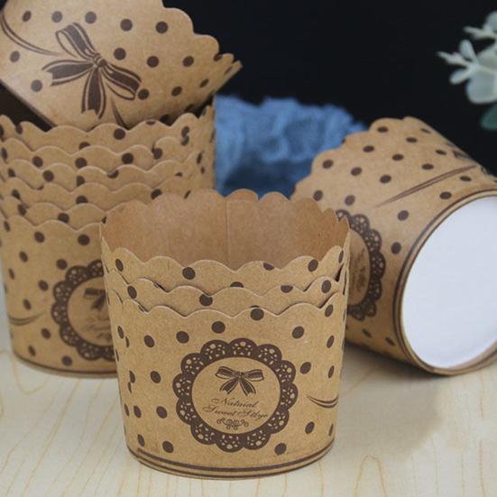 Creative Convenient Strong Construction Wood Pulp Paper Easy Release Utility Cupcake Liner Kitchen Supplies Cupcake Cup