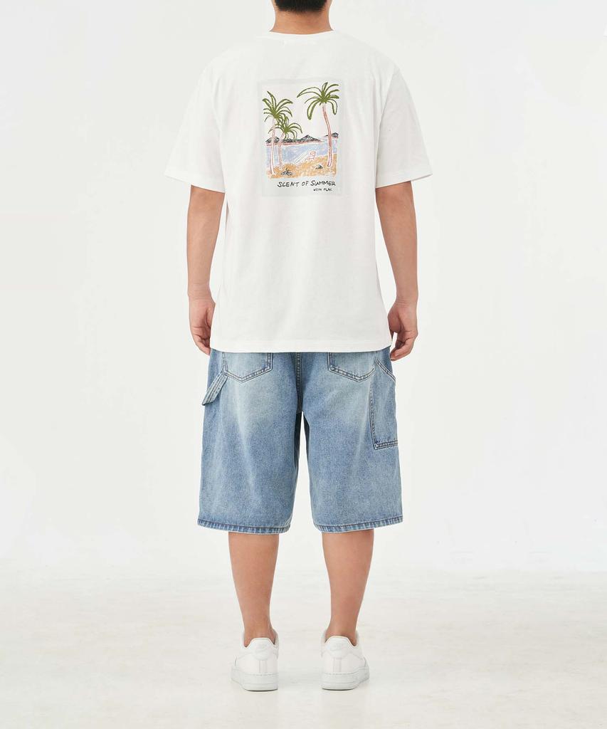 PLAC [Mergo X Plack] K03 Bermuda Washed Shorts Light Blue
