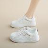 Осенние новинки, дышащие белые туфли, женские повседневные кроссовки, универсальные туфли на толстой подошве и платформе для женщин