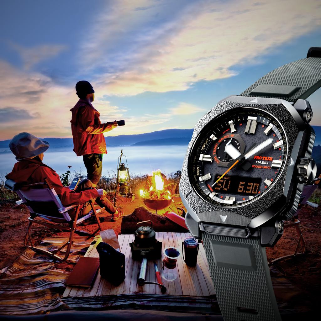 Casio Мужские цифровые кварцевые часы с будильником, водонепроницаемые до 100 м, из нержавеющей стали PRW-6900BF-1