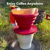Collapsible Coffee Dripper Reusable Silicone Coffee Filter Holder Food Grade BPA Free Heat-Resistant Portable Coffee Filter Funnel