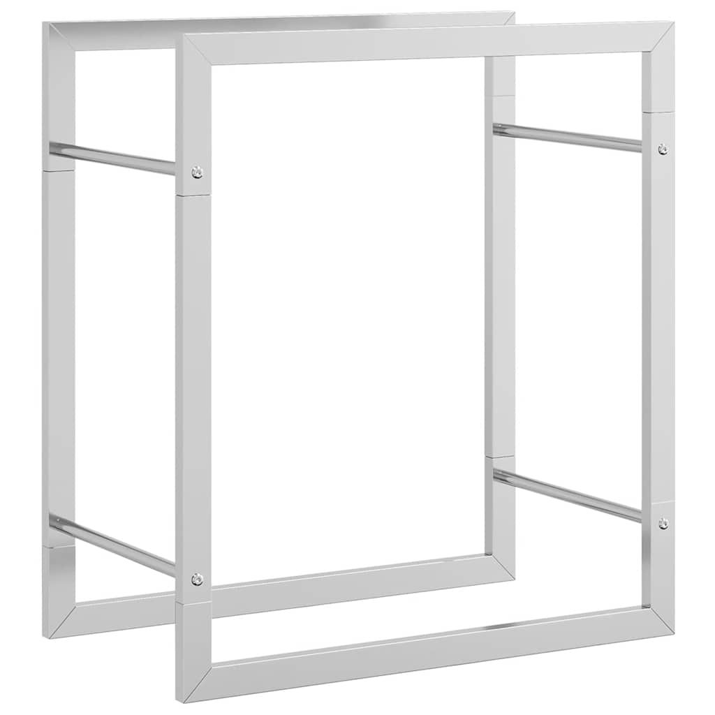 Firewood Rack 50 x 28 x 56 cm Stainless Steel