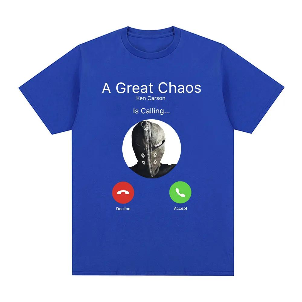 Ken Carson A Great Chaos Is Calling T Shirt Fashion Hip Hop T Shirts Summer 100% Cotton Casual Oversized T-shirts Streetwear Unisex