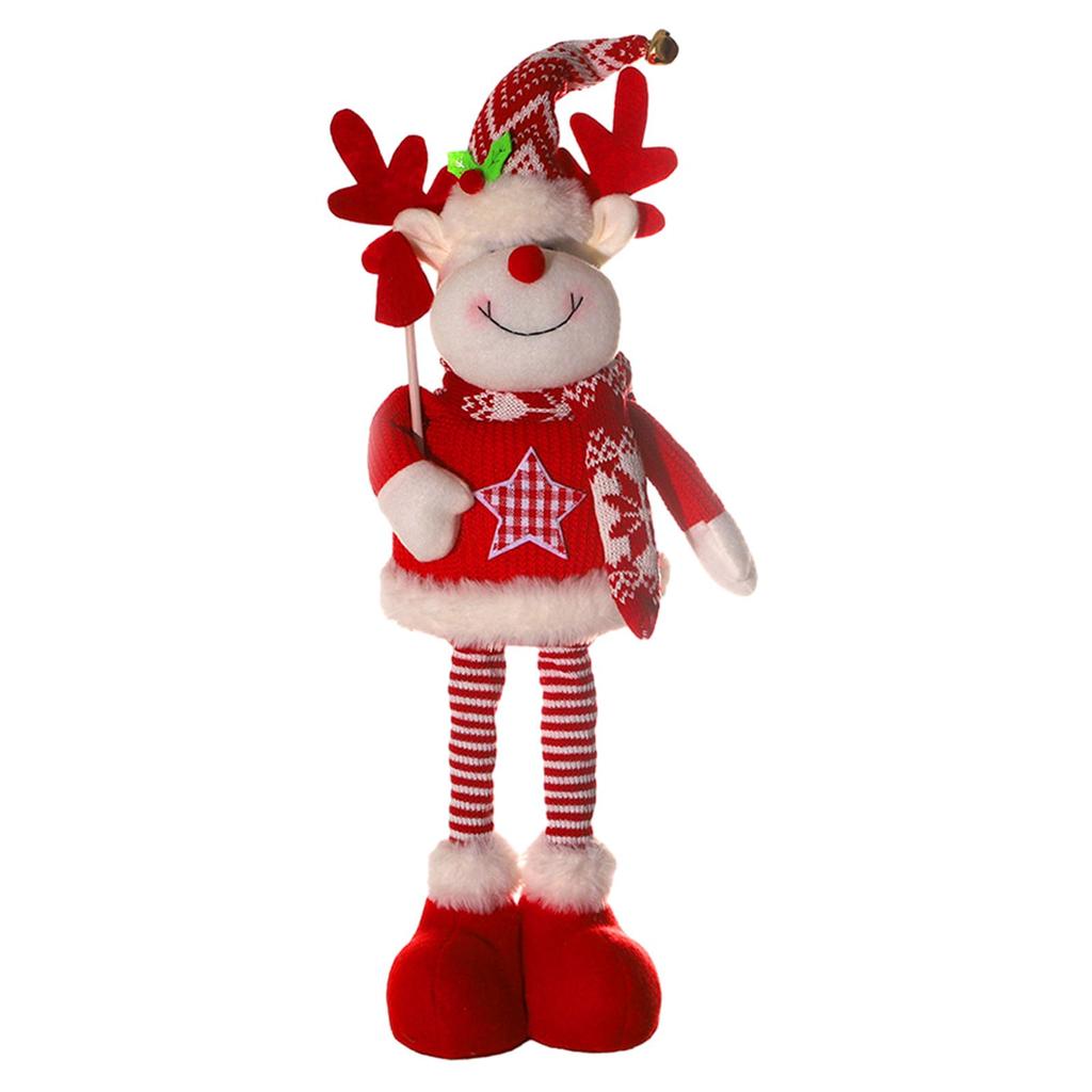 Рождественские эластичные куклы, удлиняющиеся ноги, фигурки, настольные украшения, Рождество