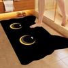 Black Cat Floor Mat,Cute Cartoon Bathroom Mat Welcome Mat,Waterproof Non-slip Doormat Toilet Floor Rug Home Decoration