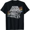 Футболка Star Wars Millennium Falcon 77 Retro Diagonal Stripe Disney+