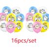 Chiikawa kawaii Happy Birthday Party Decorations Cute plate Banner Cake Topper Flag Balloons Disposable tableware Decorations