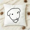 New Cute Ganadi Dog Double-Sided Printed Square Decorative Cushion Cover For Sofa Living Room Home Decor