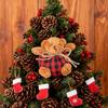 Plaid Bear Ornaments On The Tree 4 Inch Mini Stuffed Plush Plaid Bear Christmas Tree Decoration for Holiday Xmas Tree Home Party Decor