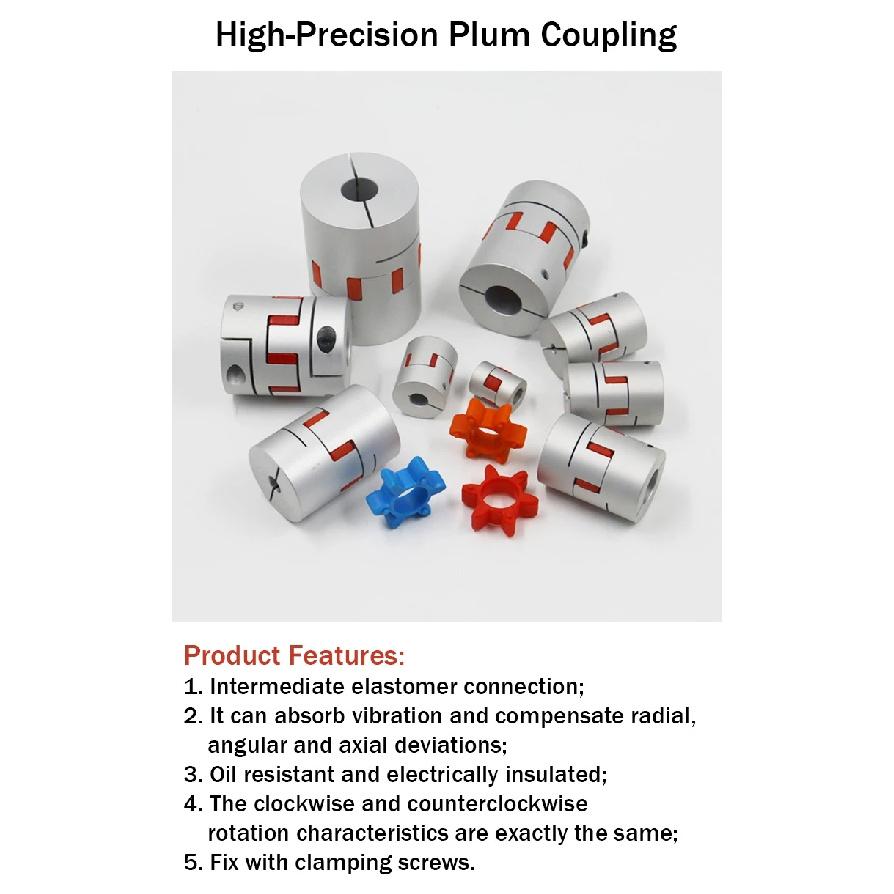 Flexible Plum Clamp Coupler D35 L50 shaft size Jaw cCupling 6/8/10/12/14/16/19mm D35L50