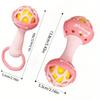 Pink Ringtone Handdrum Baby Toy - Durable ABS Material, with Rabbit & Heart Patterns, Perfect for Newborns & Toddlers