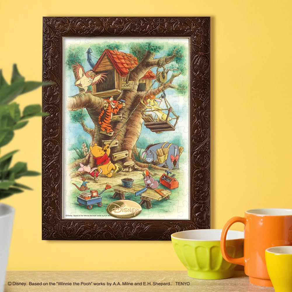 Tenyo в пазле из 108 деталей Дом Винни-Пуха Включает сервисную карту [Сделано в Японии] Owl's (18,2x25,7см) W-108-056 Клей, шпатель,