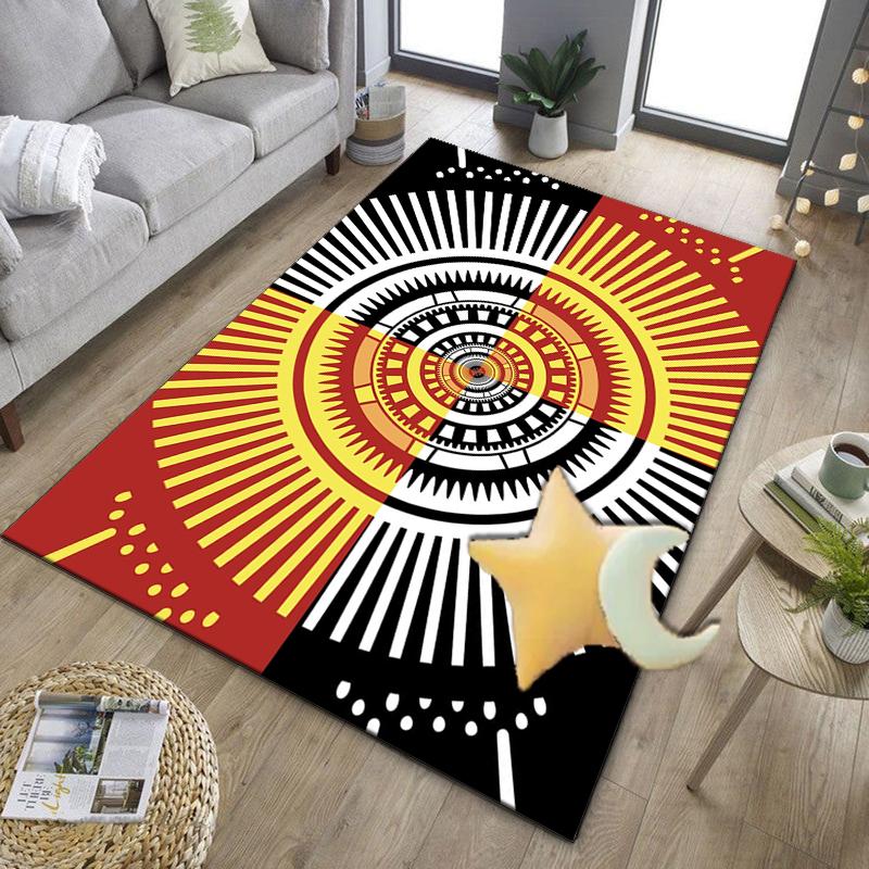 Abstract Geometric Composition Office Rug Chair Mat, Entryway Carpet, Suitable for Front Door, Bedroom, Living Room, Desk, Holiday Gift