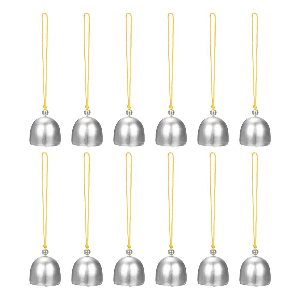 METERXITY 12-Piece Set Hanging Bells, Small Decorative Bells, Vintage Jingle Bells, Hanging Bell Pendants for Christmas, Home, Window, Door, and