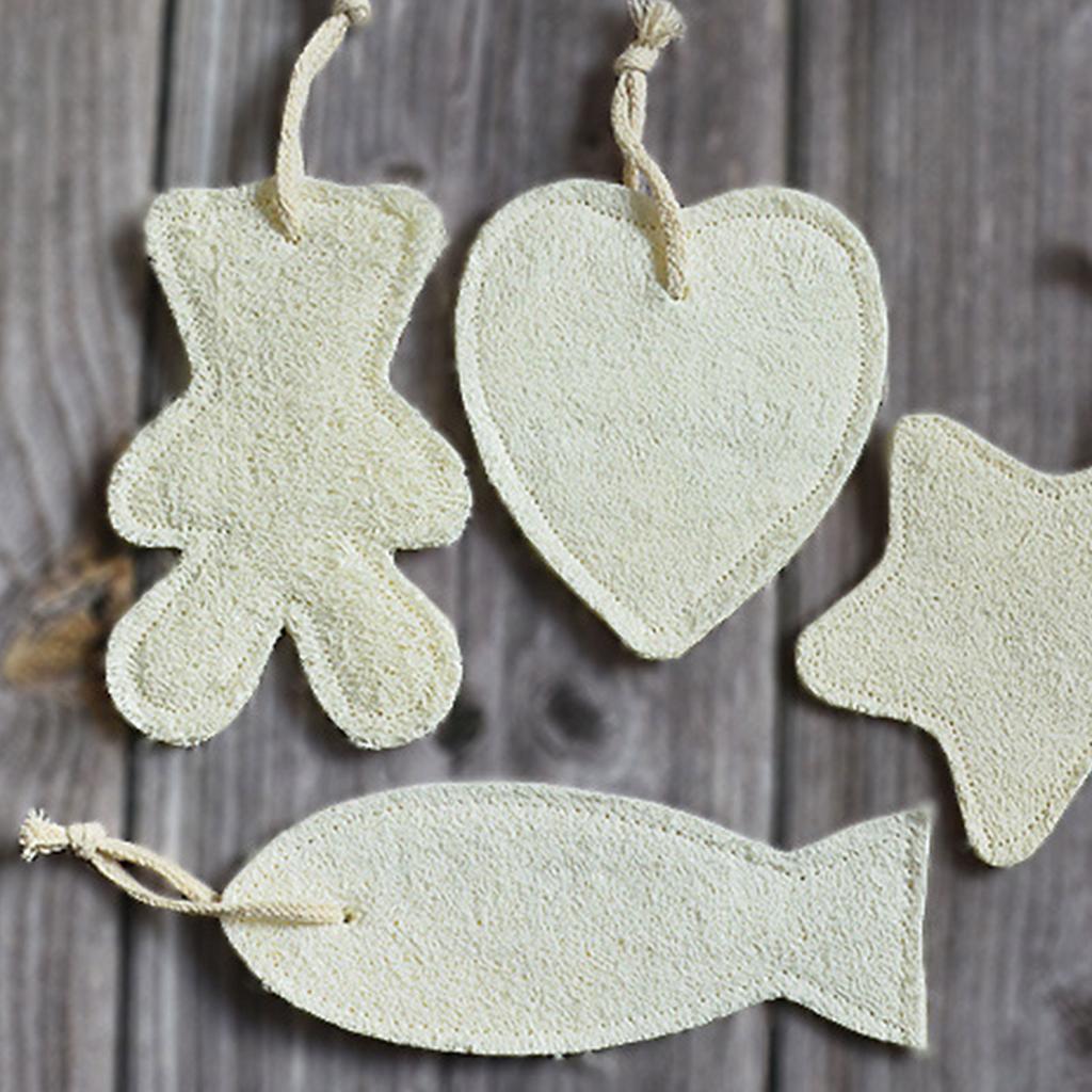 Натуральный скраб из люфы Практичная мочалка из люфы Отшелушивающая губка для тела Двусторонняя отшелушивающая мочалка для тела для дома