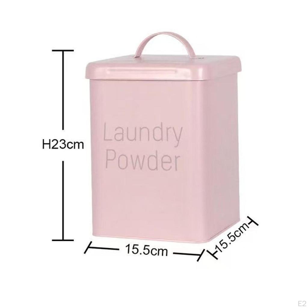Контейнер для стирального порошка из риса 5 л с ложкой Металлический для хранения Организатор для столешницы Банка