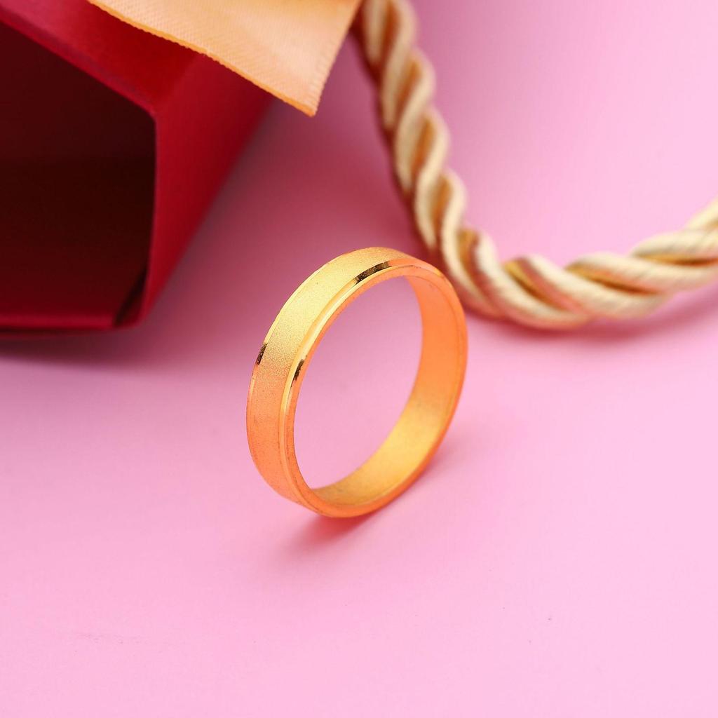 Женское Утолщенное Позолоченное Матовое Медное Кольцо - Обручальное Кольцо под Золото